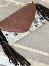 Load image into Gallery viewer, Cowhide Fringe Clutch
