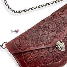 Load image into Gallery viewer, Red Wine Leather Clutch
