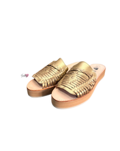 Load image into Gallery viewer, ALEXIS (Gold) Platform Huarache
