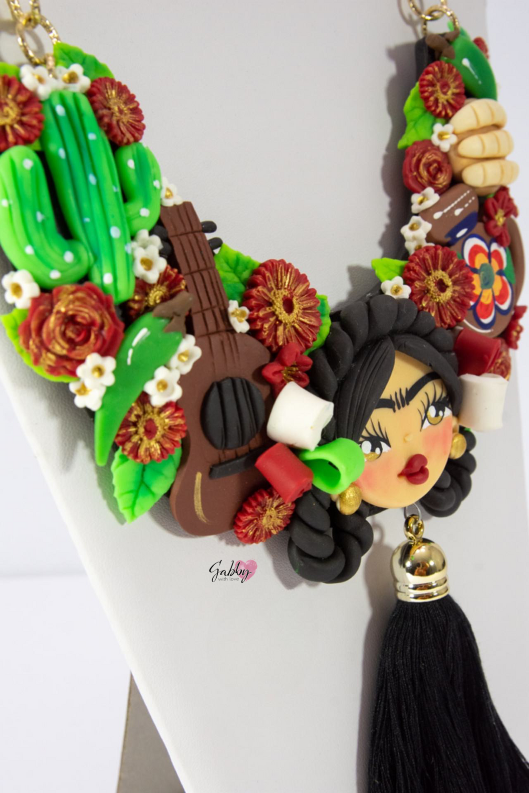 Polymer Clay Necklace - (8081)